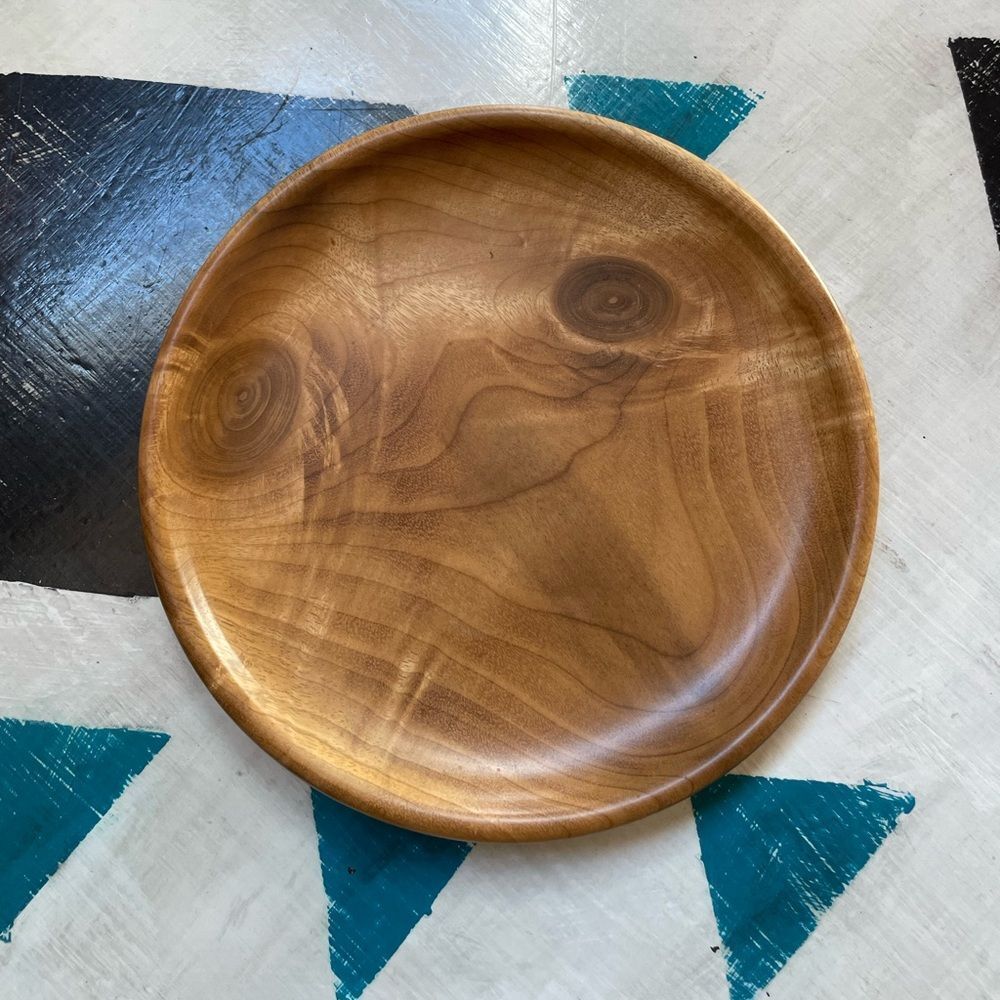 Rogue River Myrtlewood Plate 8” Diameter Wood Plate